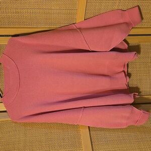 Vici Pink Knit Sweater Oversized Slouchy Warm Fall Winter Cotton Blend Small